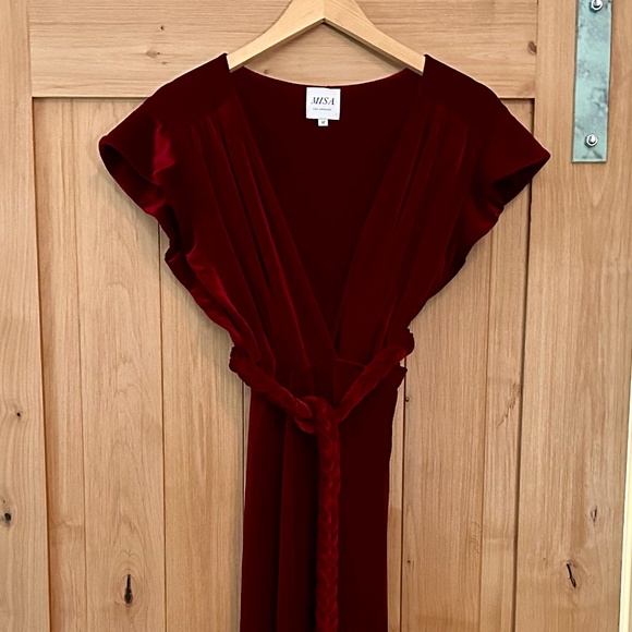 MISA Los Angeles Carolina Velvet Wrap Maxi Dress – Size M – NWOT - Picture 6 of 11